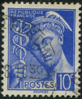Pays : 189,03 (France : 3e République)  Yvert Et Tellier N° :  407 (o) - 1938-42 Mercure