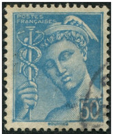 Pays : 189,04 (France : Etat Français)  Yvert Et Tellier N° :  549 (o) - 1938-42 Mercurius