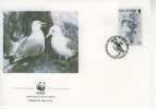 W0277 Mouette Tridactyle Ile De Man 1989 WWF FDC Premier Jour - Mouettes