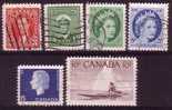 CANADA - 6 Timbres - Used Stamps