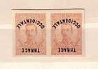 BULGARIA  CREECE  THRACE OCCIDENTALE ERROR - Imperforated + Invert/overprint Pair-* - Plaatfouten En Curiosa