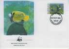 W0012 Poisson Ange Empereur Pomacanthus Imperator Maldives 1986 FDC Premier Jour WWF - Other & Unclassified