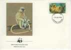 W0322 Singe Magot Prebytis Geei Bhoutan 1984 FDC Premier Jour WWF - Monkeys