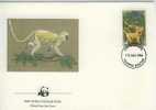 W0323 Singe Magot Prebytis Geei Bhoutan 1984 FDC Premier Jour WWF - Monkeys