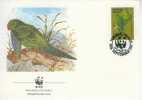 W0411 Perroquet Cyanorhamphus Novaezelandiae Norfolk 1987 FDC Premier Jour WWF - Papegaaien, Parkieten