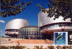 Liechstenstein Carte Maximum Conseil De L'Europe De Strasbourg Council Of Europe - Autres & Non Classés