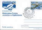 CANOE ENTIER POSTAL  POLOGNE 1983 1 + OBLITERATION TEMPORAIRE  CONCORDANTE CHAMPIONNATS D EUROPE JUNIOR - Canoa