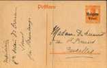 P155-010 - Entier Postal - Carte Postale Occupation Allemande N° 10 - 8 Cent. Sur 7.5 Pfennig Orange De XI-1916 - Belgische Armee