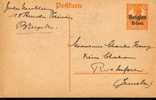 P155-010 - Entier Postal - Carte Postale Occupation Allemande N° 10 - 8 Cent. Sur 7.5 Pfennig Orange De XI-1916 - Belgisch Leger