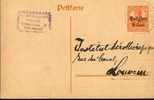 P155-010 - Entier Postal - Carte Postale Occupation Allemande N° 10 - 8 Cent. Sur 7.5 Pfennig Orange De XI-1916 - Belgische Armee