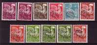 FRANCE - Preo - 11 Timbres* - 1953-1960