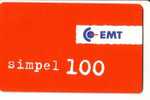 ESTONIA " EMT " Mobile Call Card (plastic) #1 - Estland