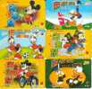 CHINA  SET OF 6  DISNEY  MICKEY MOUSE  DONALD  & OTHERS  CARTOON  NUMBERED ON  THE BACK - Cina