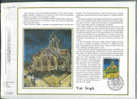 PEINTURE  NOTICE PHILATELIQUE FRANCE VAN GOGH IMPRESSIONNISTE 1979 L EGLISE DE AUVERS SUR OISE - Impresionismo