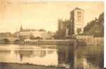 BELGIQUE HUY LA COLLEGIALE ET LE VIEUX PONT - Huy