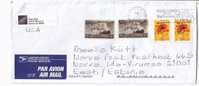 GOOD POSTAL COVER USA ( Des Moines ) - ESTONIA 2005 - Good Stamped : Flowers / These Immortal Chaplains - Ship - 2001-10