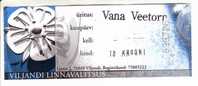 ESTONIA - VILJANDI - OLD WATER TOWER Ticket - Altri & Non Classificati