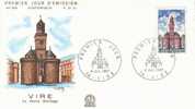 France FDC 1967 (No. Y&T 1500) Porte De L´horloge à Vire - 1960-1969