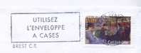 FRANCE, Flamme BREST "Utilisez L'enveloppe à Cases", 2006, Sur Lettre - Other & Unclassified