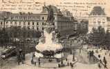 75 PARIS X Place De La République, Animée, Tramway, Ed ELD 6, 1906 - Arrondissement: 10