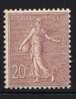 LIQUIDE : SEMEUSE N°131 20c BRUN - LILAS    NEUF SANS CHARNIERE Xx TTB, NMH, SIN CHARNELA - Unused Stamps