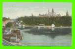 OTTAWA, ONTARIO - PARLIAMENT BUILDINGS FROM RIVER OTTAWA -  TRAVEL IN 1908 - PUB BY NERLICH & CO - - - Ottawa