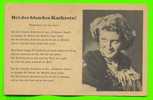 BEI DER BLONDEN KATHREIN ! - WALZERLIED VON LEO LEUX - CARD NEVER BEEN USE - - Musik