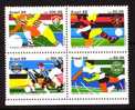 Brazil Mi 2264-2267 Football Clubs - Cup Soccer Champions - Sport Club, Recife - Curitiba FC - Fluminense Rio 1988 ** - Unused Stamps