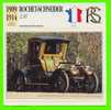 ROCHET-SCHNEIDER, 1909 12 HP  - VOITURE EXCEPTIONNELLE -  FICHE COMPLÈTE DE LA VOITURE À L´ENDOS DE LA CARTE - - Voitures