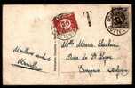 280 Op Kaart Met Cirkelstempel DOTTIGNIES Op 23/11/1931, Getaxeerd Met TX 35 - 1929-1937 Heraldieke Leeuw