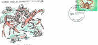 Delcampe - CRABE ARAIGNEE PREMIER JOUR  FONDS MONDIAL POUR LA NATURE MALDIVES 1978 DIFFERENT - Crustacés