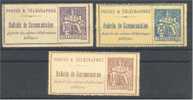 FRANCE, THREE TELEPHONE STAMPS UNUSED ALL VERY FINE - R! - Telegraphie Und Telefon