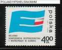 POLAND 1975 EUROPEAN SAFETY & CO-OPERATION CONFERENCE IN HELSINKI FINLAND NHM Flag Peace From War & Aggression - Unused Stamps