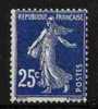 FRANCE 1907-20 Y&T 140 B "TYPE SEMEUSE 25 C BLEU - NOIR" NEUF SANS CHARNIERE XX TTB - Unused Stamps