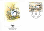 OISEAU  ENVELOPPE PREMIER JOUR WWF REPUBLIQUE POPULAIRE DU BENIN 1989 DIFFERENT - Passeri