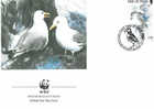 OISEAU MOUETTE ENVELOPPE PREMIER JOUR WWF ISLE OF MAN 1989 - Seagulls