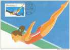 PLONGEON CARTE MAXIMUM 1992 CHINE JEUX OLYMPIQUES DE BARCELONE - Sommer 1992: Barcelone