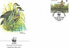 OISEAU CANARD LE DENDROCYGNE A TETE NOIRE ENVELOPPE PREMIER JOUR WWF BAHAMAS 1988 - Entenvögel