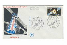 Ariane Vol 10 . FDC 1er Jours. Du Lancement De Telecom 1. Le 1 Septembre 1984 - Europe