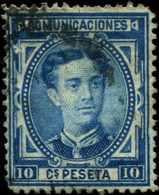 Pays : 166,6 (Espagne : Royaume (3) (Alphonse XII (1875-1886)))  Yvert Et Tellier N° :   164 (o)  1er Tirage - Used Stamps