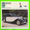 ROOLS ROYCE BENTLEY, 1955 S1 V6 - VOITURE DE PRESTIGE - FICHE COMPLÈTE DE LA VOITURE À L´ENDOS DE LA CARTE - - Autos