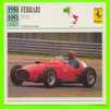 FERRARI, 1950 - 375 F1 - FICHE COMPLÈTE DE LA VOITURE À L´ENDOS DE LA CARTE - - Autos