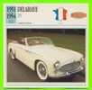 DELAHAYE, 1951  235 CABRIOLET - VOITURE DE SPORT - FICHE COMPLÈTE DE LA VOITURE À L´ENDOS DE LA CARTE - - Cars