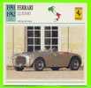 FERRARI, 1951 212 EXPORT -  VOITURE DE COURSE - FICHE COMPLÈTE DE LA VOITURE À L´ENDOS DE LA CARTE - - Autres & Non Classés