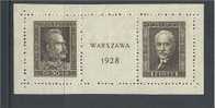 POLAND, STRIP FROM THE FIRST SHEETLET, STAMPS NEVER HINGED **! - Blocks & Sheetlets & Panes