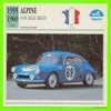 ALPINE RENAULT, 1955 A 106 MILLE MILLES - VOITURE DE SPORT - FICHE COMPLÈTE DE LA VOITURE À L´ENDOS DE LA CARTE - - Voitures