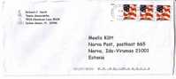 POSTAL COVER USA ( West Palm Beach ) - ESTONIA 2005 - Flags - Cartas & Documentos