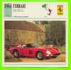 FERRARI, 1964 - 250 GTO 64 - FICHE COMPLÈTE DE LA VOITURE À L´ENDOS DE LA CARTE - - Coches