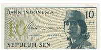 INDONESIA,10 SEN 1964 K92 SC  DL-3447 - Indonesië