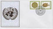 United Nations FDC Mi 643-644 International Year Of Biodiversity - Marine Fauna - Fish - 2010 - Covers & Documents